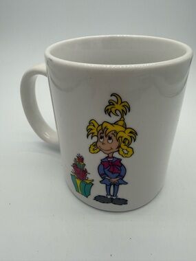 Dr Seuss Grinch Christmas Coffee Cup Mug Universal Studios Cindy Lou Who Vintage